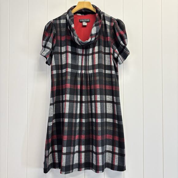 Jessica Howard Womens Dark Academia Preppy Pleated Plaid Mini Dress Size PL Chic - Picture 1 of 10
